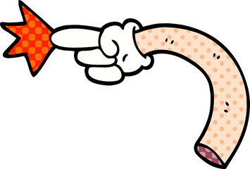 cartoon doodle pointing hand