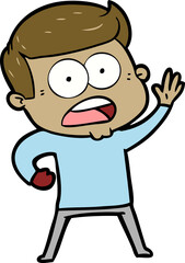 cartoon shocked man