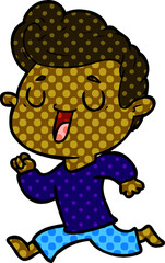 happy cartoon man