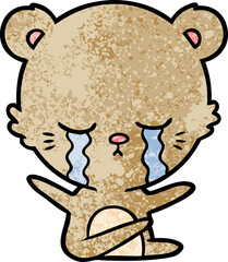crying cartoon bear