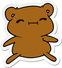 sticker cartoon illustration kawaii cute teddy bear