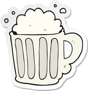 recommend clip art: sticker of a cartoon beer