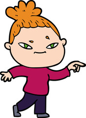 cartoon woman