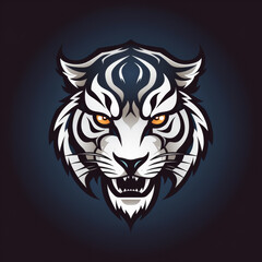 Logo illustration, vector, simple, Tiger --no text --chaos 30 --style raw --stylize 250 Job ID: 869170b5-00a5-4c11-abf7-f5609eaea086