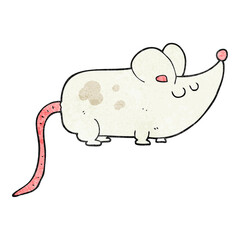cute freehand textured cartoon mouse