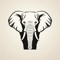 Logo illustration, vector, simple, Elephant --no text --chaos 30 --style raw --stylize 250 Job ID: d91a72f2-3176-44f6-afb7-e2e779c96a6d