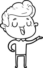happy cartoon man