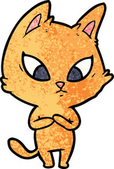 confused cartoon cat