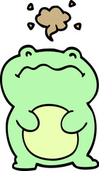 cartoon doodle frog