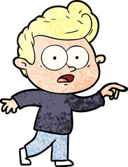 cartoon staring man