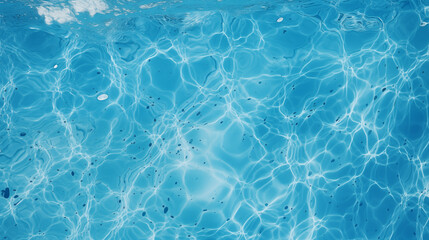 Obraz premium Vibrant Blue Pool Water with Light Reflections and Ripples