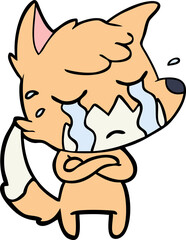 crying fox cartoon