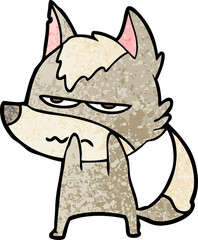 cartoon annoyed wolf