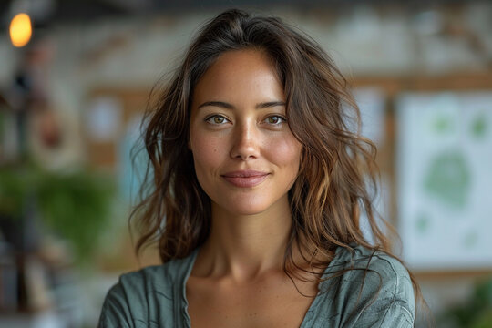 Digital portrait of a confident businesswoman leading a training workshop for her team, equipping them with the skills and knowledge to excel in their roles.