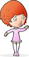 cartoon pretty woman