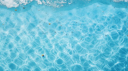 Obraz premium Refreshing Swimming Pool Water Texture with Bubbles and Ripples