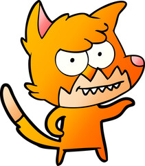 cartoon grinning fox