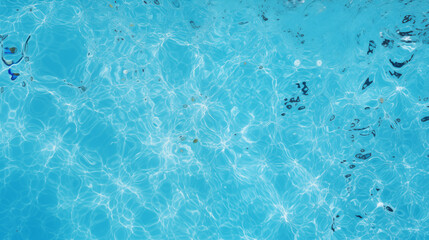 Obraz premium Bright Sunlight Reflections on Clear Blue Pool Water