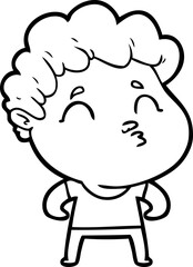 cartoon man pouting