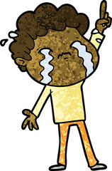 cartoon man crying