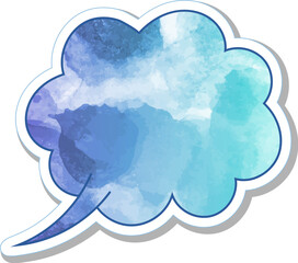 watercolor chat bubble sticker