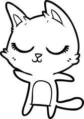 calm cartoon cat