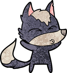 cartoon wolf whistling