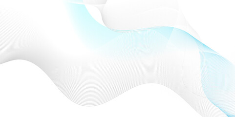 Vector Abstract crave wavy thin blend line on blue and white violet gradient Technology, data science, geometric border. Isolated on white wave element for dynamic smooth design background.