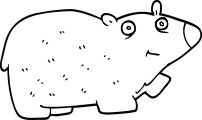 line drawing cartoon polar bear