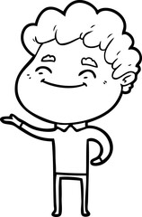 cartoon friendly man