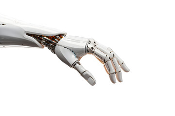 Robot hand isolated on transparent background