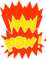 flat color illustration of pow symbol