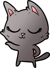 calm cartoon cat