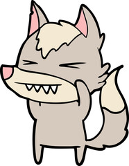 angry wolf cartoon