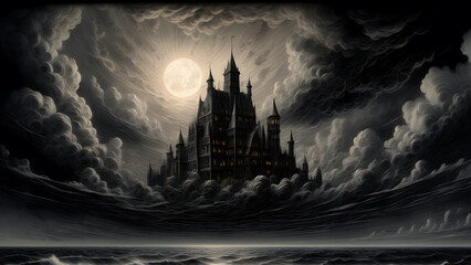 Castle in the dark