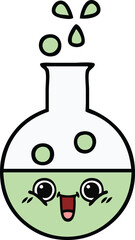 cute cartoon of a test tube
