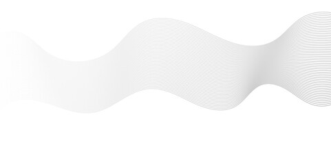 Vector Abstract creative wavy thin blend line on and white violet gradient Technology, data science, geometric border. Isolated on white wave element for dynamic smooth design background.