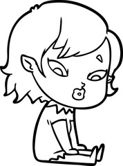 cute cartoon vampire girl