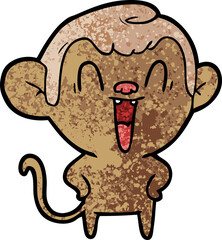 cartoon laughing monkey