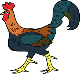 cartoon cockerel © lineartestpilot