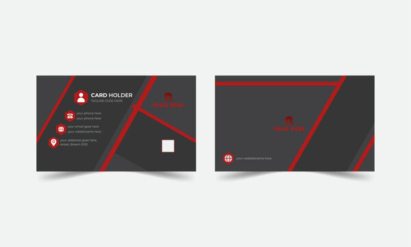 Clean simple business card template modern.