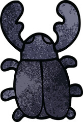 cartoon doodle huge beetle