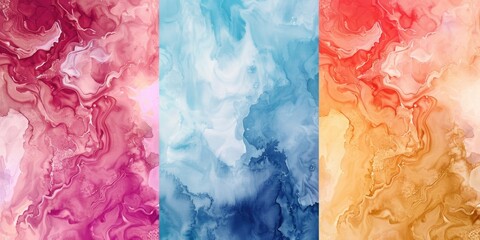 Four different colors of paint on a white background. Suitable for art projects