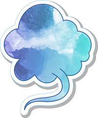 watercolor chat bubble sticker