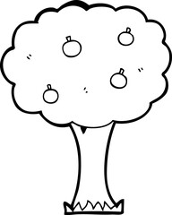 cartoon apple tree