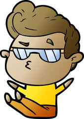 cartoon cool guy