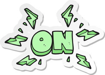 sticker of a cartoon on symbol