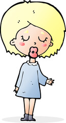 cartoon woman explaining her point
