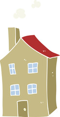 flat color illustration of house