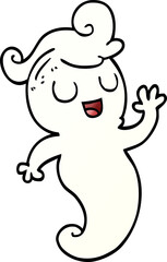 cartoon doodle ghost